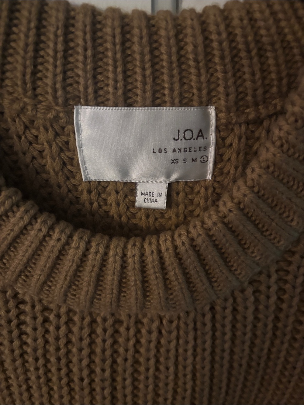 J.O.A. Chunky Sleeveless Knit Vest in Camel - Picture 3 of 13